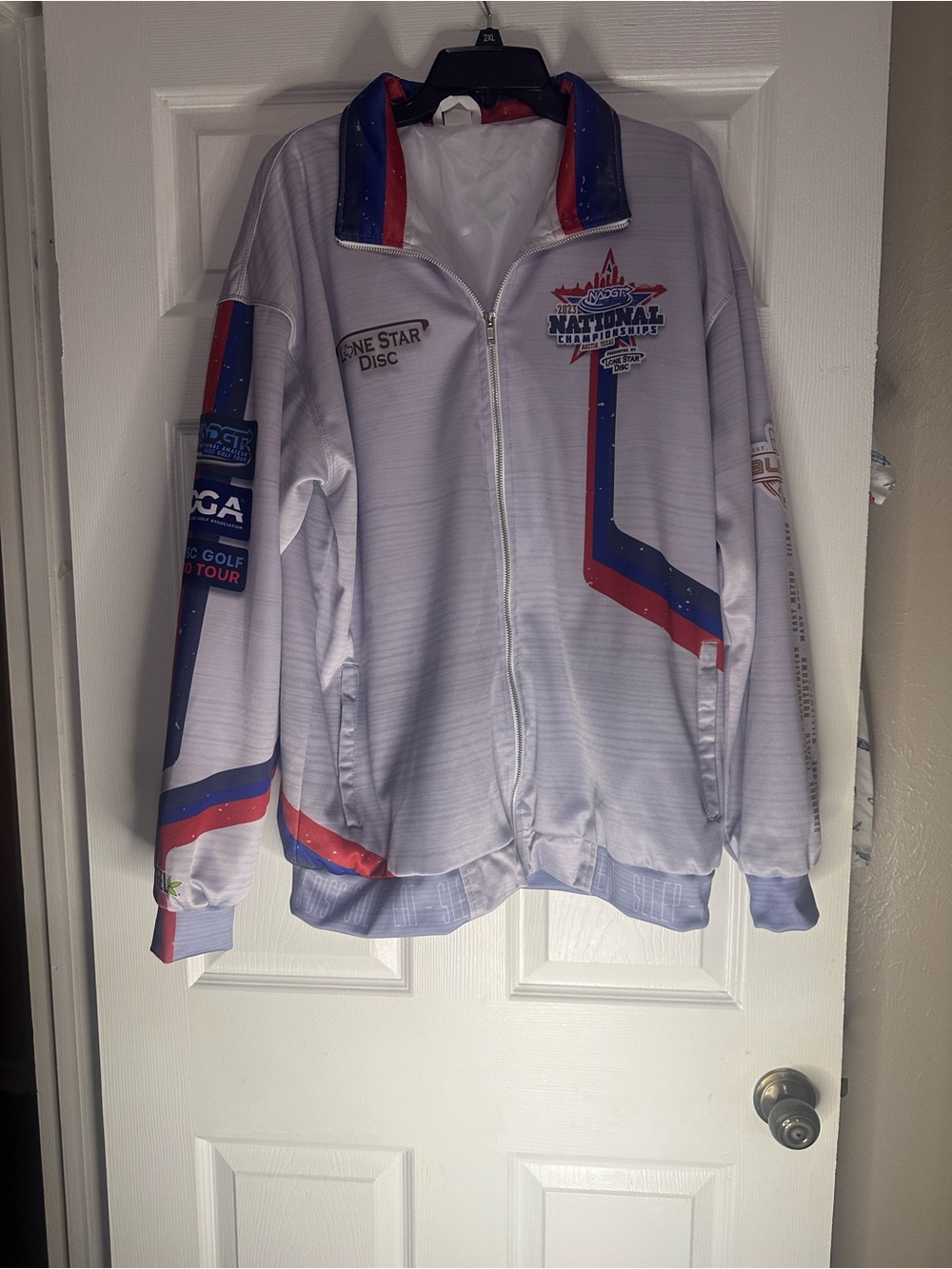 Lone Star Disc PDGA 2XL performance men’s championship zip front jacket.